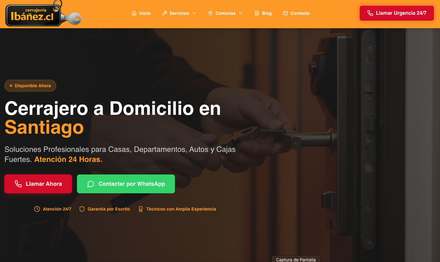 Cerrajería — cerrajeroibanez.cl