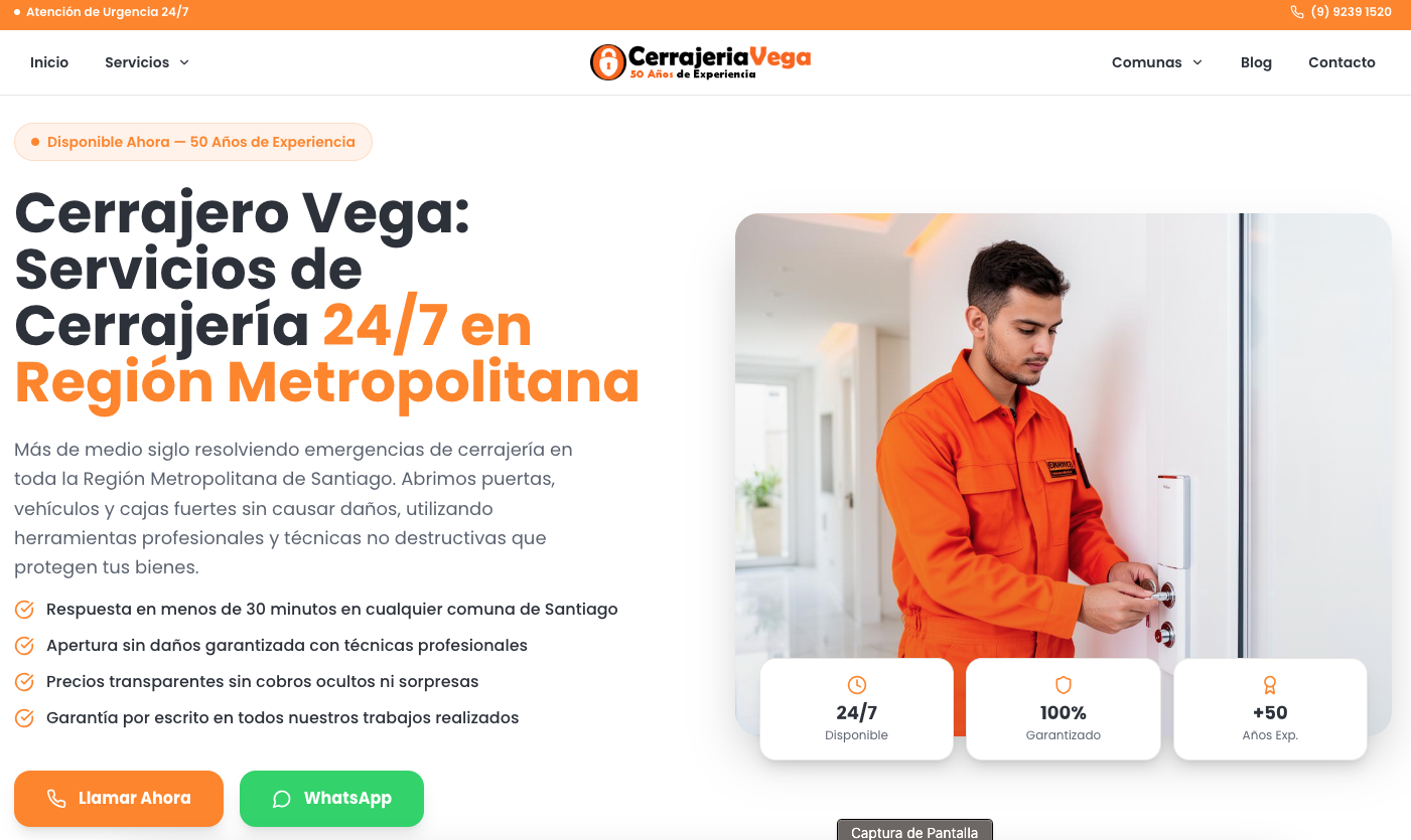 Cerrajería — cerrajerovega.cl