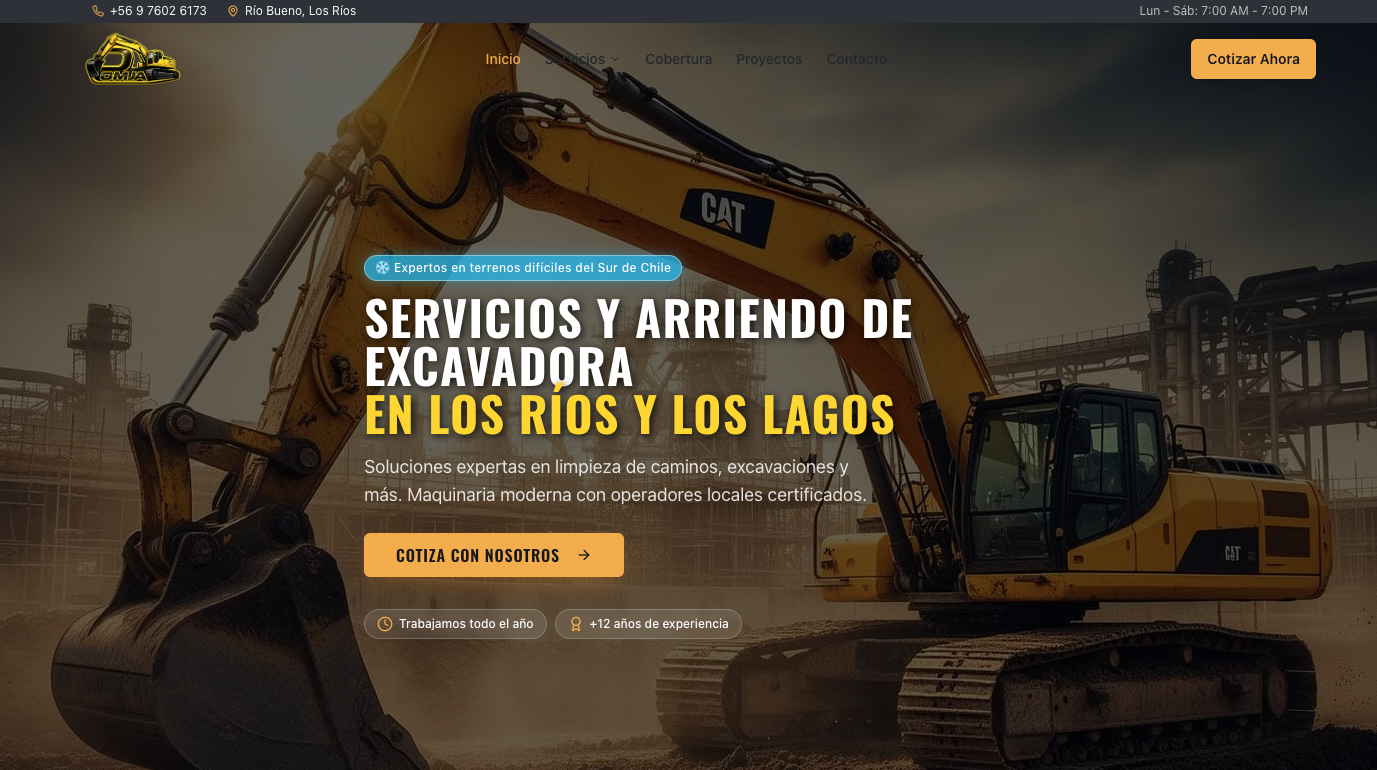 Servicios de excavación — maquinariasdomja.cl