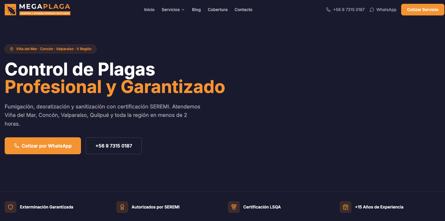 Control de plagas — megaplaga.cl